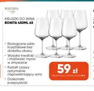 Kieliszki do wina Bonita 450 ml 6x Bohemia Prestige