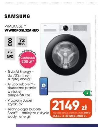 Pralka Slim WW80FG5L32AHEO Samsung