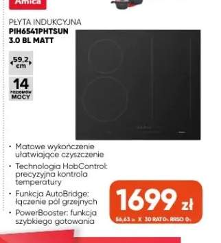 Płyta indukcyjna PIH6541PHTSUN 3,0 Bl Matt Amica