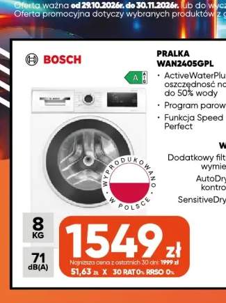 Pralka WAN2405GPL Bosch