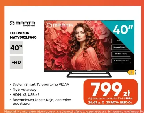 Telewizor MATV002LFV40 40" Manta
