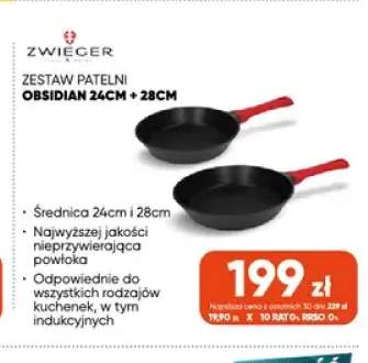 Zestaw patelni Obsidian 24 cm + 28 cm Zwieger