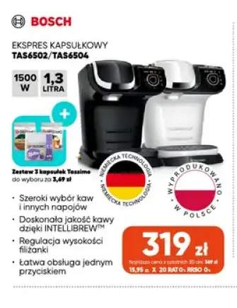 Ekspres kapsułkowy TAS6504 Bosch +2 warianty
