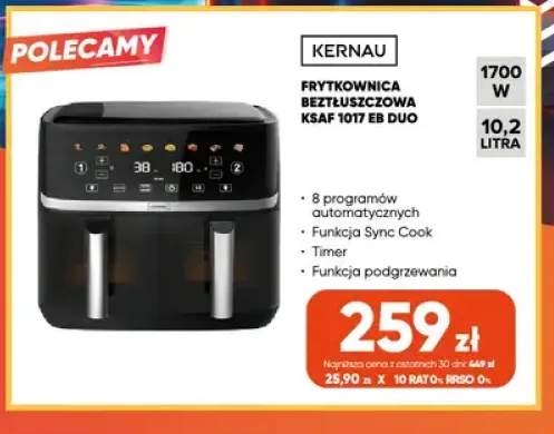 Frytkownica beztłuszczowa Ksaf 1017 Eb Duo Kernau